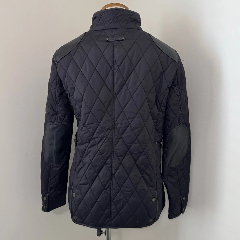 Lauren Ralph Lauren Small Black Quilted Jacket ~ Classic Capsule Casual Everyday